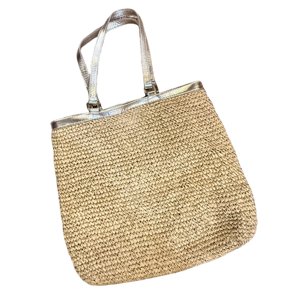White House Black Market Straw Tote